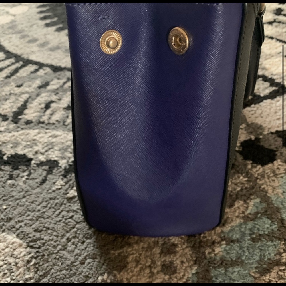 Henri Bendel Black and Teal Shoulder Bag - Picture 5 of 7